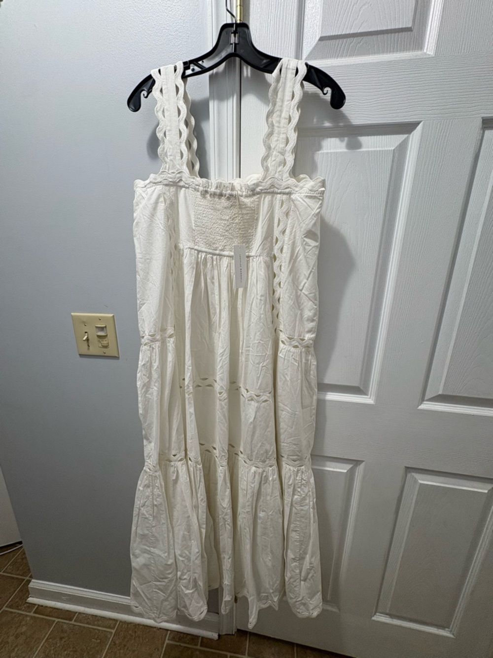Loeffler Randall Alison White Camisole Maxi Dress Size Medium NWT - Picture 3 of 5